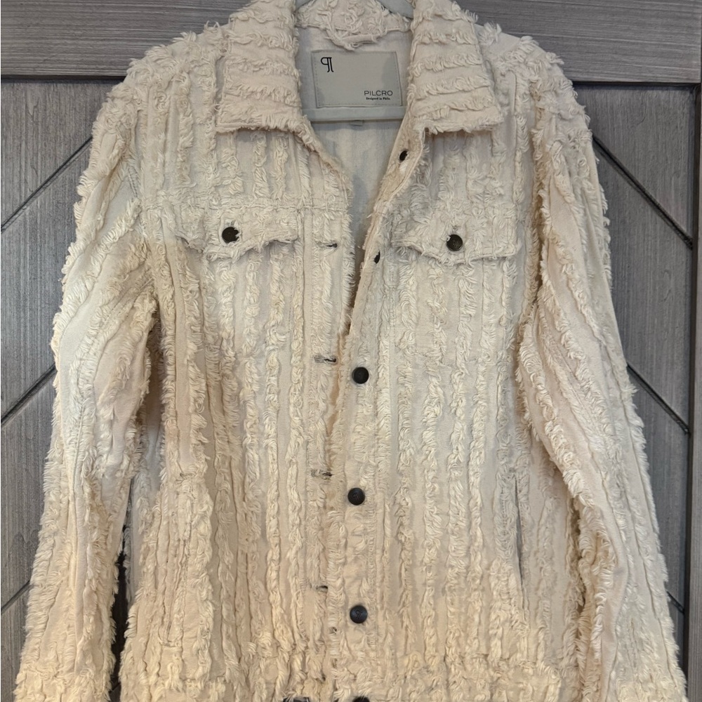 Pilcro Cream Teddy Jacket